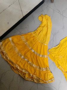 Yellow Embroidered Kurta