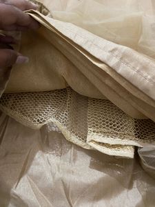 Weading Golden Lahnga Choli With Boatneck Blouse