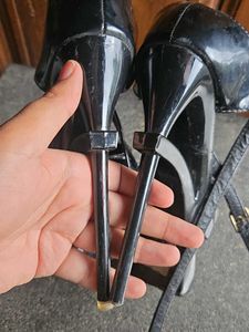 Black Platform Pencil Steletoe Heels