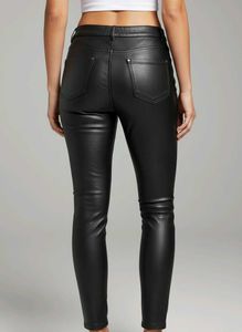 Black Faux Leather Skinny Pants