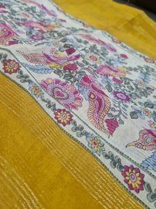 Elegant Yellow Floral Saree