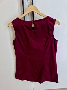 Elegant Maroon Sleeveless Top