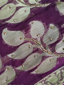 Diwali look saree dark brownish colour