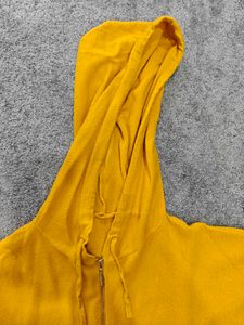 Mustard Yellow Zip-Up Hoodie