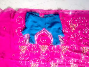 Embellished 2 Saree with  Blouse Combo