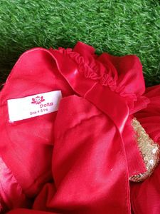 Beautiful Red Frock For Kids
