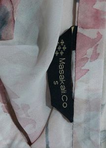 Floral Print Semi Transparent Top