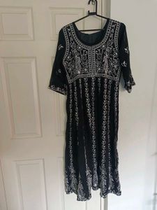 Black Chikenkari Kurti