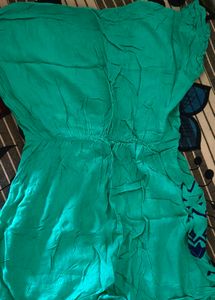 Green &amp; Navy Casual Top