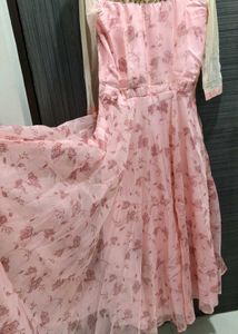 Beautiful pink floor length evening gown