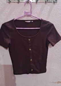 Cute Brown Crop Top