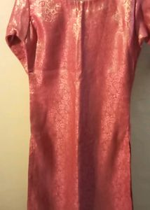 Women Brocade Kurti Floral Print Cotton