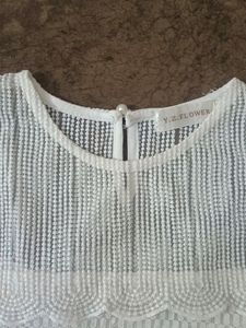 Reversible Skirt With White Party Wear Top