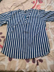 Striped 3/4th sleeve top