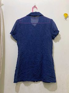 Cute Polka Dot Blouse See through