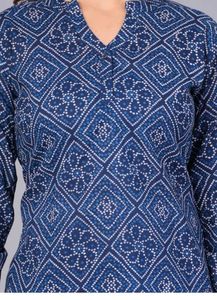 Blue Pure Cotton Turnic