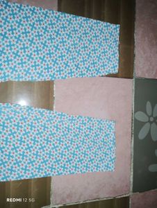 Floral Print Fabric-Blue and White Pent With Kurti