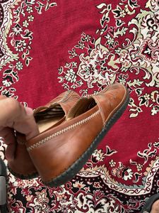 Classic Brown Leather Cut-Out Mules