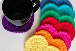 Kiwi Crochet Coasters(Set Of 4 Withcover)