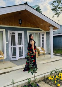 Heart Print Saree