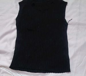 Sleeveless Black Top