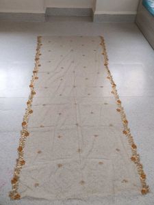 Elegant Embroidered Golden Dupatta