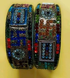 Vintage Rhinestone Bangle Bracelets