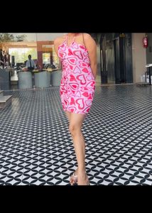 Pink Cute Short Dress Size M