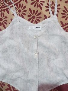 White Sleeveless Tank Top