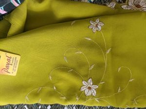 Chartreuse Embroidered Fabric
