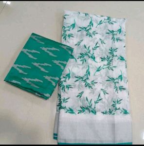 Beautiful Linen Cotton Saree