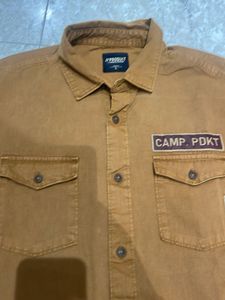 Khaki Camp. PDkt Button-Down Shirt