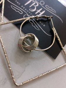 Unique Silver Geometric Earrings