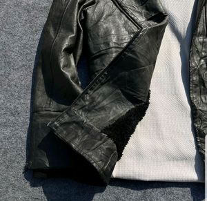 Black Leather Hooded Jacket