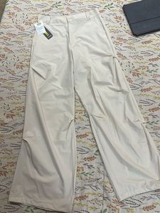 Trendy Beige Baggy Pants