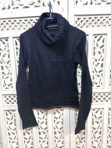 🎀Imported Turtle Neck Blue Long Sleeve Top D