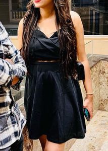 Black One Shoulder Padded Dress