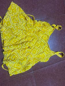 Yellow Printed Top
