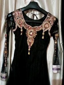 Wedding Wear Hand Work Frock Suit Set