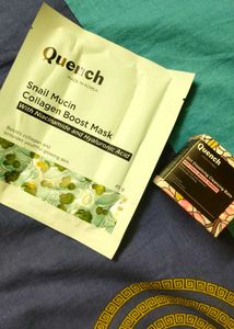 Quench Snail Mucin Mask and cleansing balm