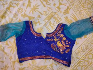Blue Festive Blouse