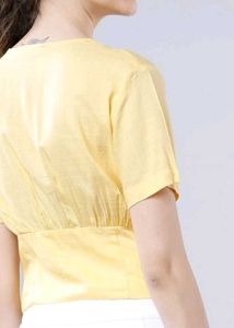 Yellow Button-Up Top