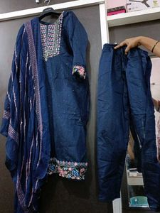 Price Drop 💧 NAVY BLUE KURTA SET 🫐+ DUPATTA