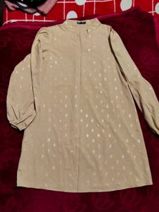 🌸Shein Elegant Beige Long Sleeve Dress