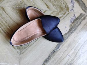 Navy Blue Silk Fabric Ballerina