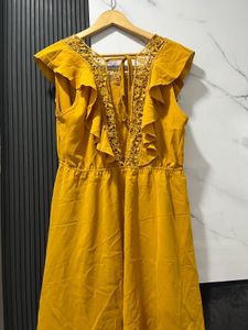 Yellow Ruffle Dress