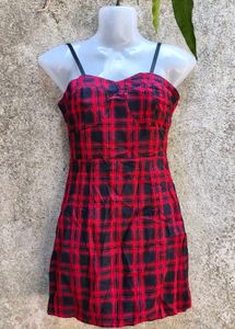 92. Red Plaid Dress