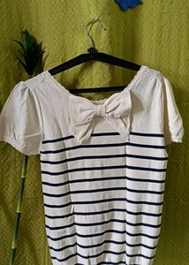 White Blue Top