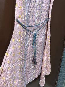 Pink Floral Print Kurta Dress