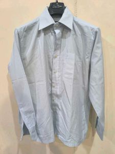 Sky Blue Shirt With White Stripes From Pan Amarica